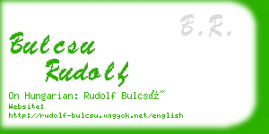 bulcsu rudolf business card